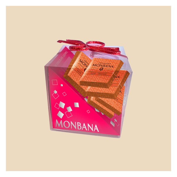 Octagonal wooden box with Monbana chocolates - Monbana Chocolatier